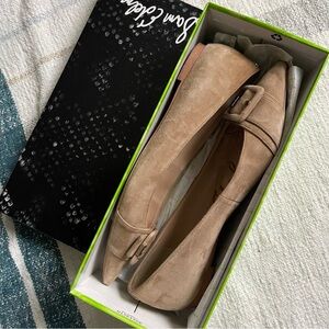 Sam Edelman Tan Flats with Buckle Detail